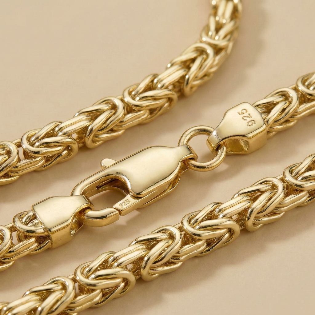 Königskette 925/- Sterling Silber vergoldet