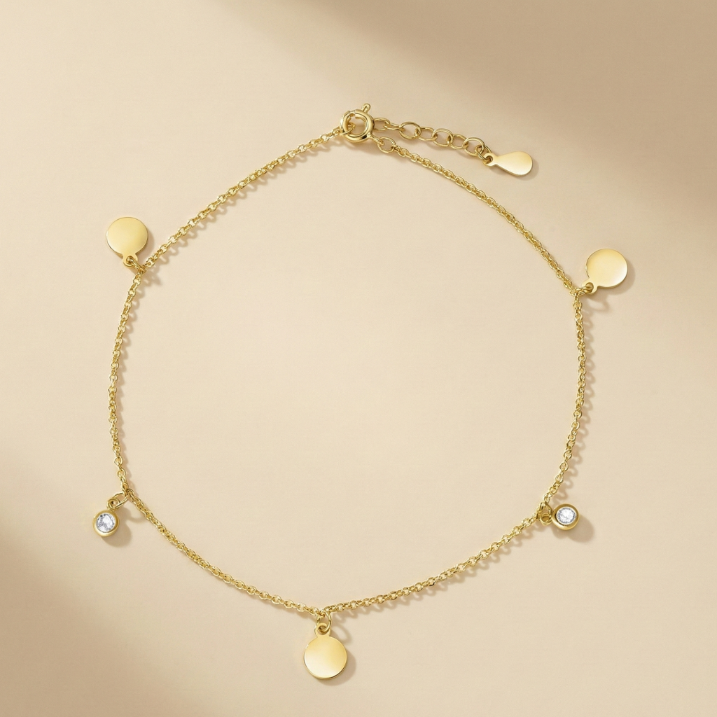 Armband Erbskette 925/- Sterling Silber vergoldet Zirkonia