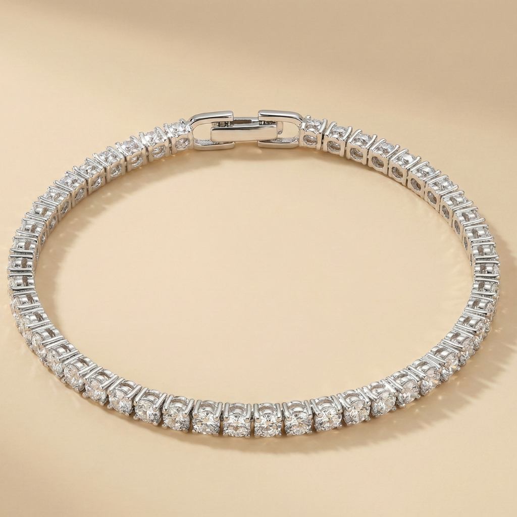 Armband 925/- Sterling Silber Zirkonia