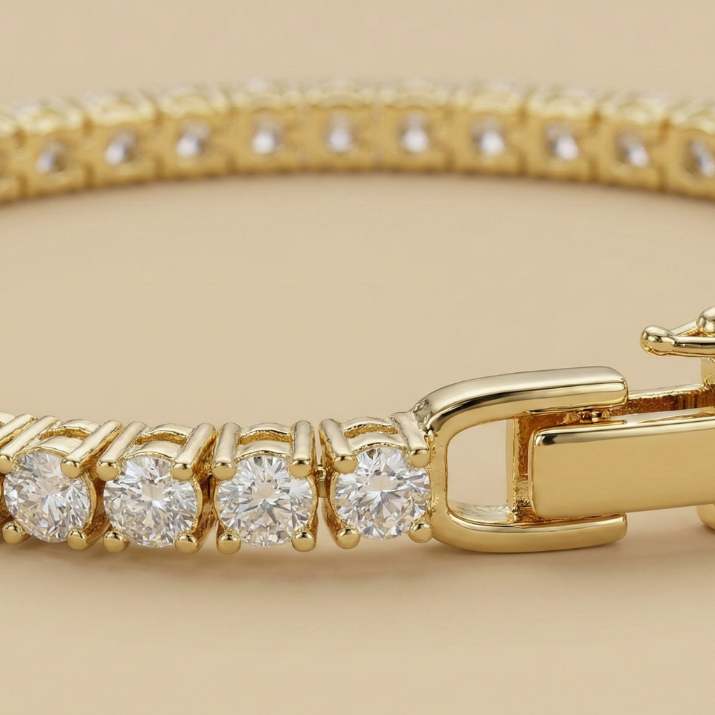 Armband Fantasiekette 925/- Sterling Silber vergoldet Zirkonia