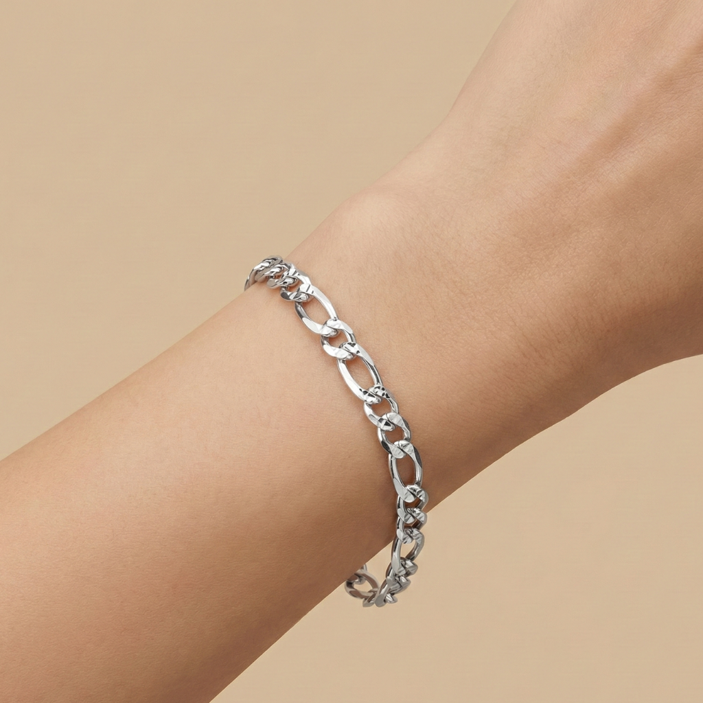 Armband Figarokette 925/- Sterling Silber