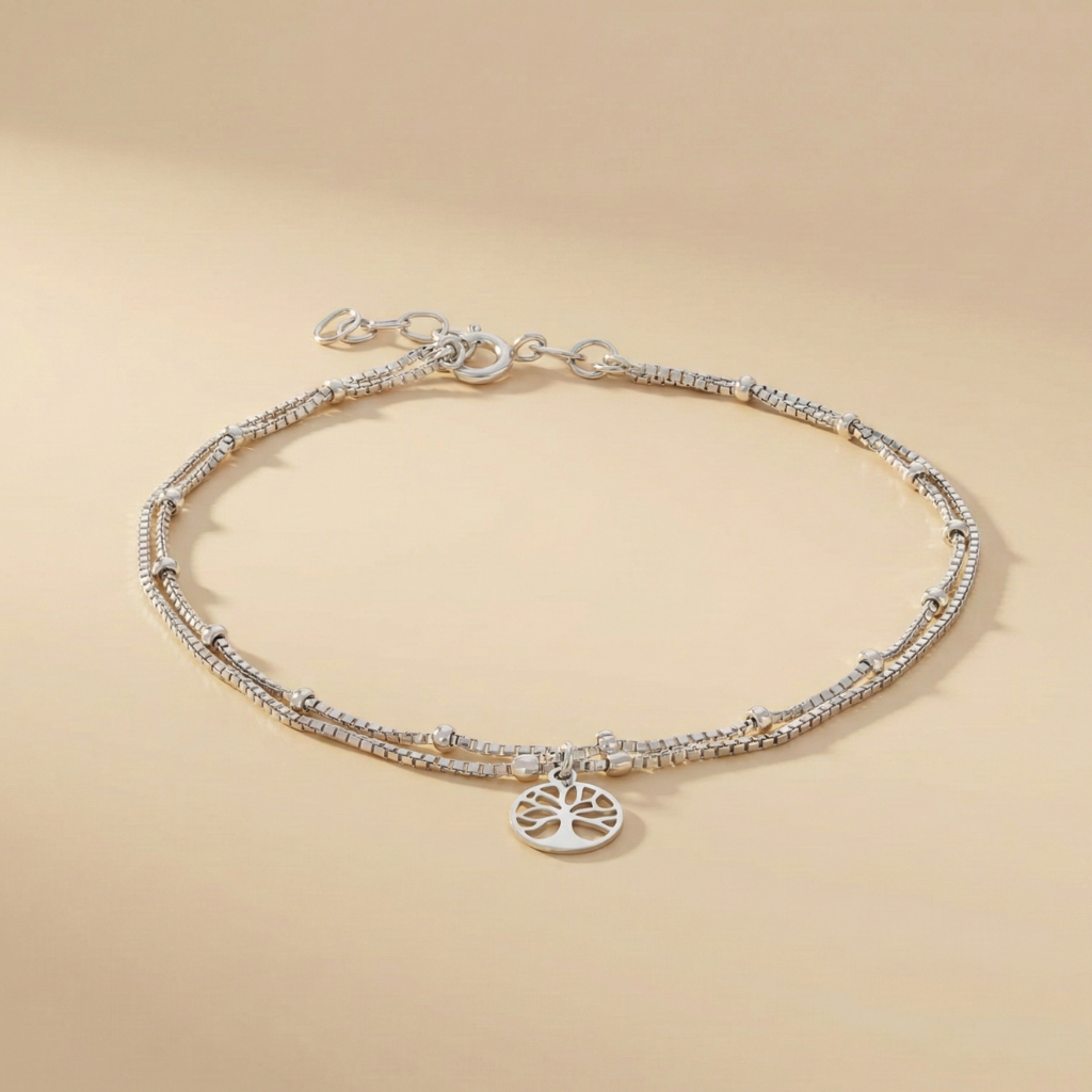 Armband Venezianerkette 925/- Sterling Silber rhodiniert