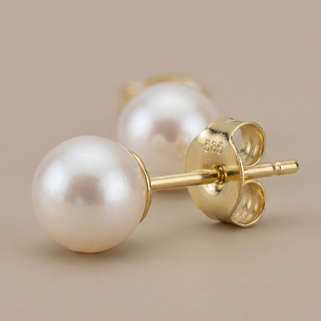 Ohrringe 585/- Gold Süßwasserzuchtperle