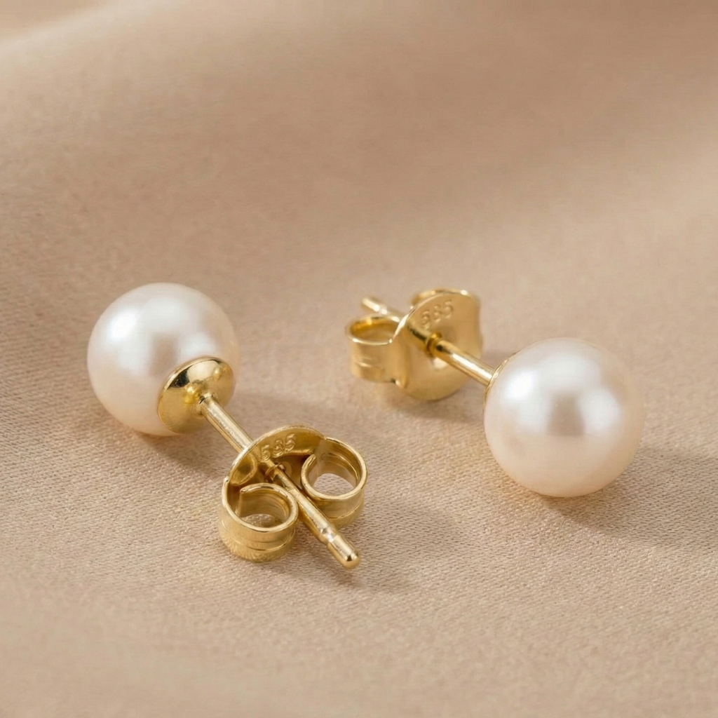 Ohrringe 585/- Gold Süßwasserzuchtperle