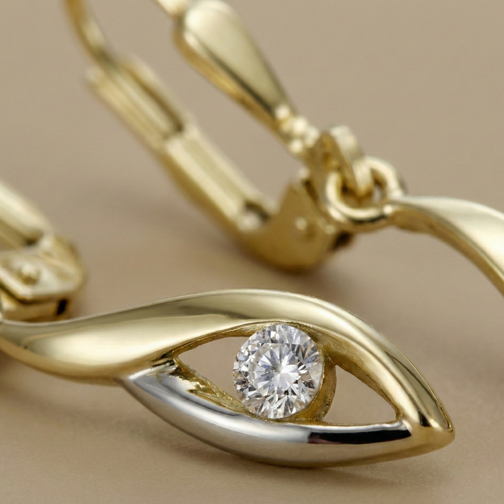 Ohrhänger 333/- Gold Zirkonia