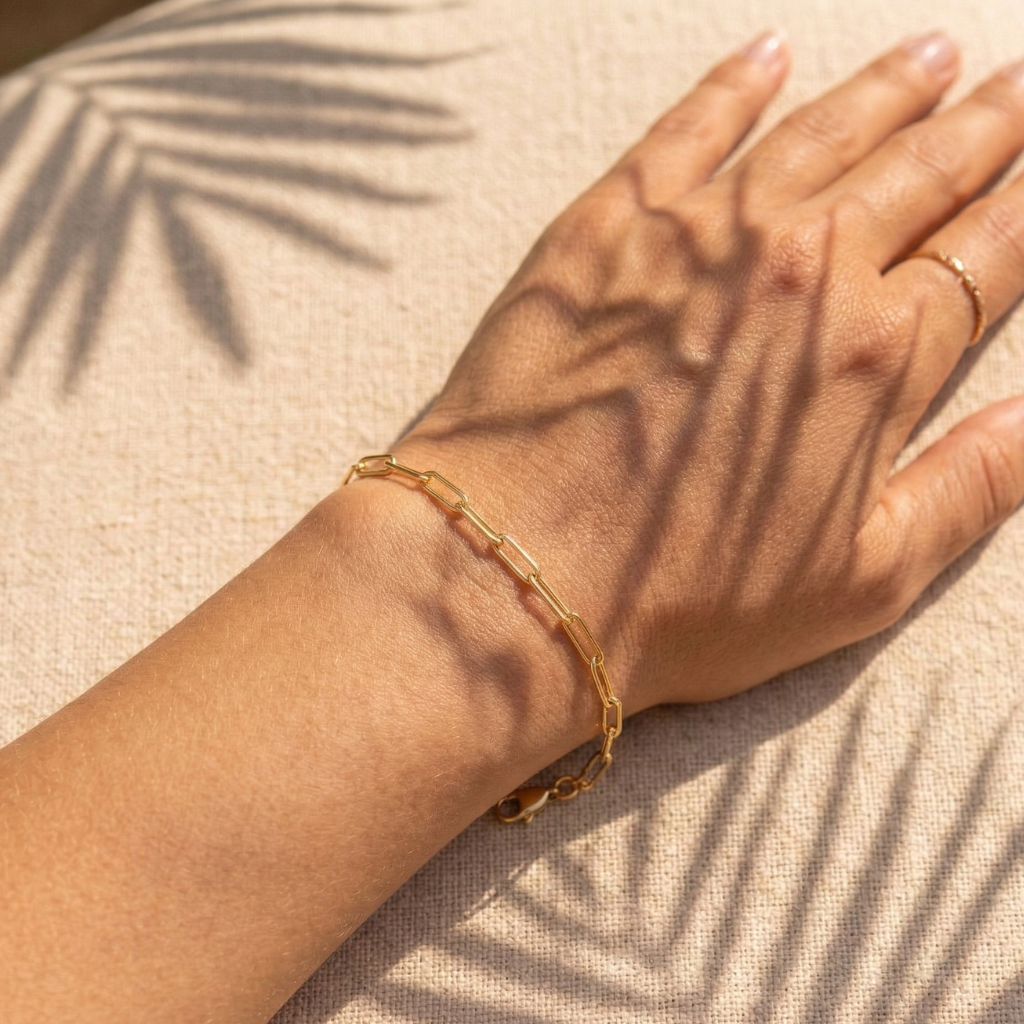 Gliederarmband – 925 Silber vergoldet (21 cm · 4,8 mm)