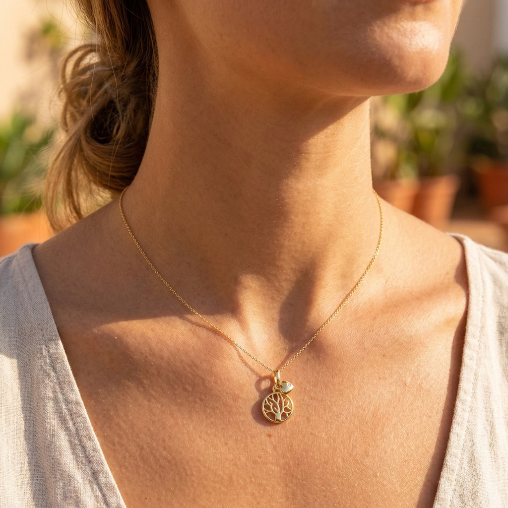 Zirkonia-Anhänger – 333 Gold (10 mm)