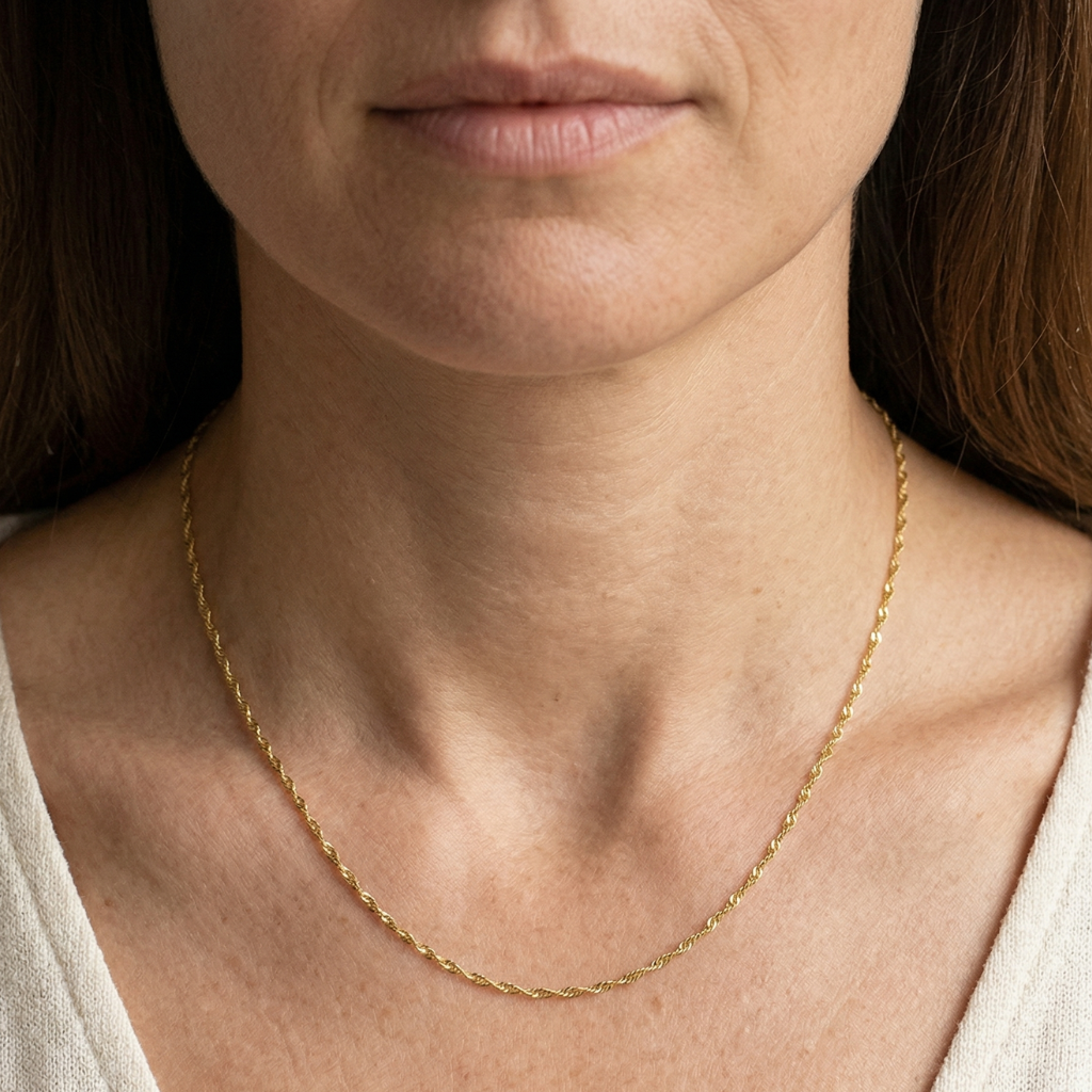 Singapurkette – 333 Gold (42 cm · 1 mm)