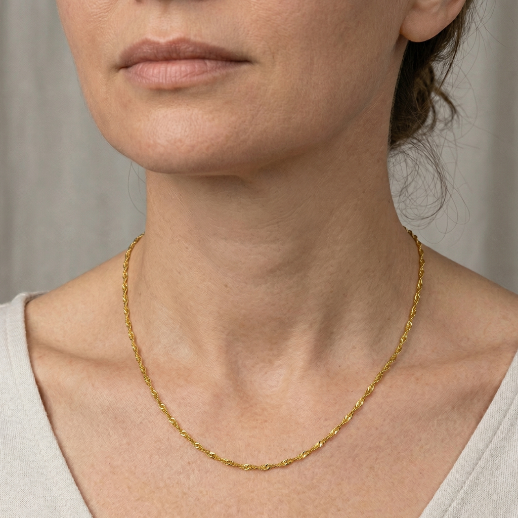 Singapurkette – 375 Gold (43 cm · 1,1 mm)