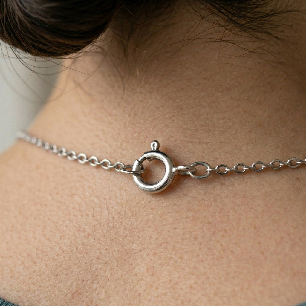 Ankerkette – 333 Weißgold rhodiniert (45 cm · 1 mm)