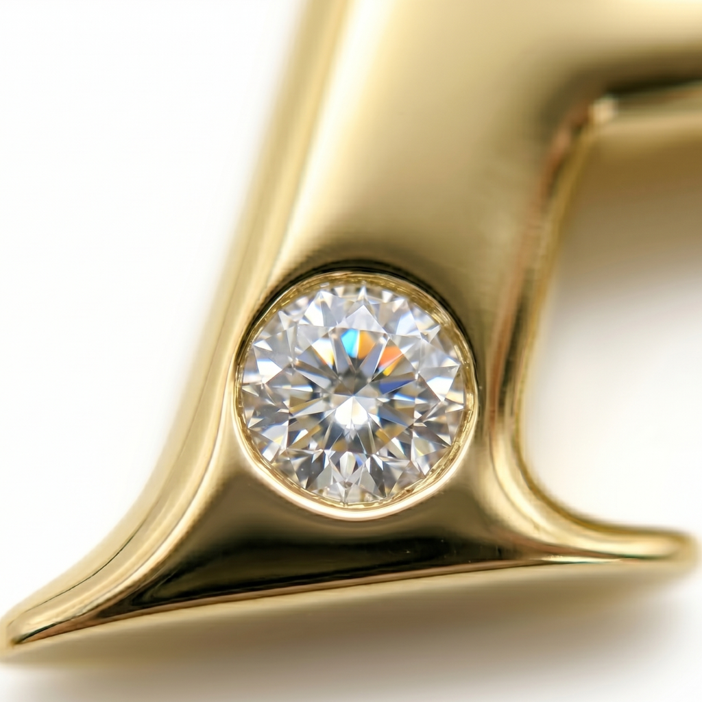 Personalisierte Buchstabenkette mit Diamant – 925 Silber